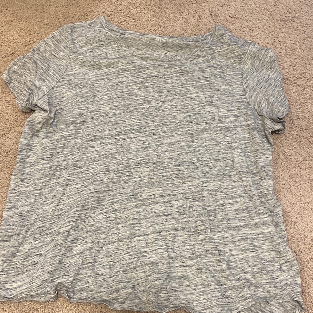 Old navy XL mostly grey shirt with specks of black and lighter grey shirt.
